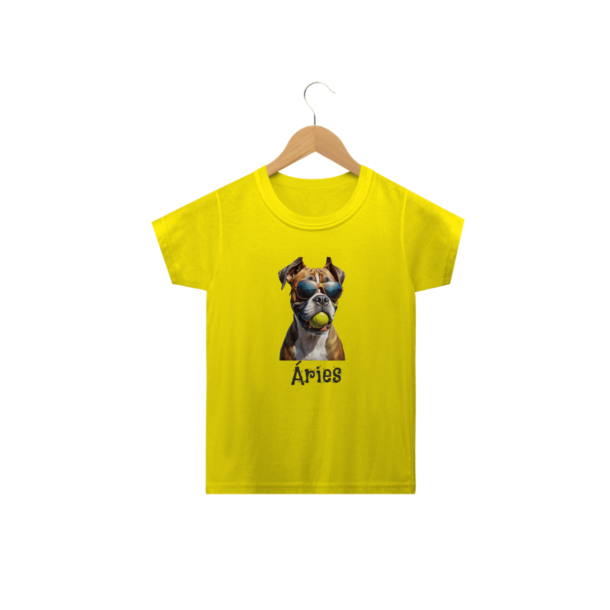 Nome do produto: Camiseta Infantil Boxer Áries - Coleção Signos