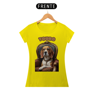 Nome do produto Camiseta feminina Beagle Touro - Coleção Signos