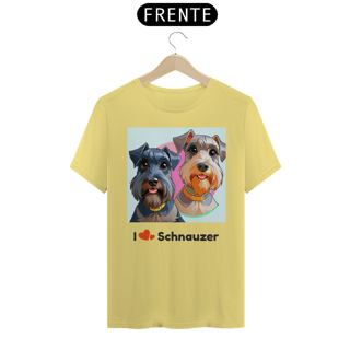 Nome do produto Camiseta Estonada Eu amo Schnauzer - Arte Singular