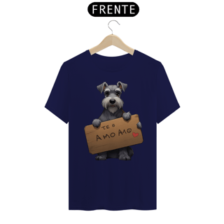 Nome do produto Camiseta masculina schnauzer  te amo