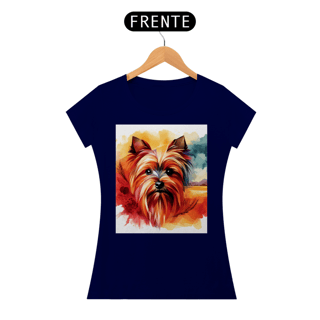 Nome do produto Camiseta baby long Yorkshire Terrier - Arte Singular