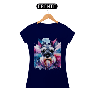 Nome do produto Camiseta Feminina Schnauzer Aquarela