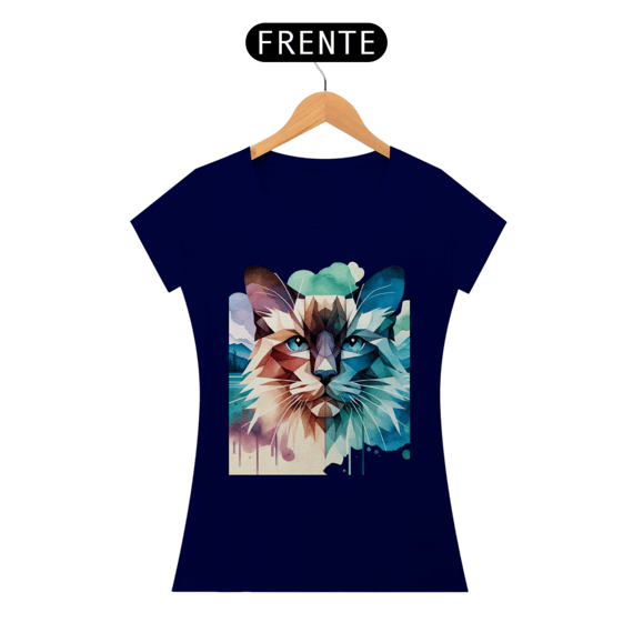 Camiseta baby long Siamês - Arte Singular