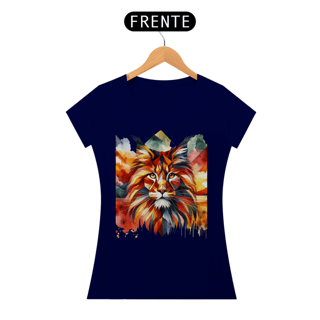 Nome do produto Camiseta baby long Maine Coon - Arte Singular