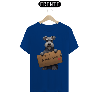 Nome do produto Camiseta masculina schnauzer  te amo