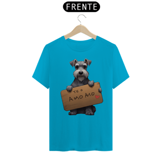 Nome do produto Camiseta masculina schnauzer  te amo