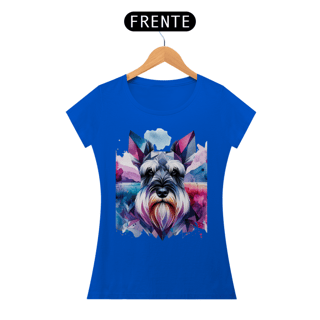 Nome do produto Camiseta Feminina Schnauzer Aquarela
