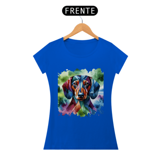 Nome do produto Camiseta baby long Dachshund (Teckel) - Arte Singular