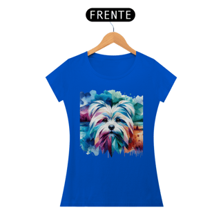 Nome do produto Camiseta baby long Maltês - Arte Singular
