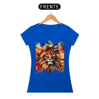 Nome do produto Camiseta baby long Maine Coon - Arte Singular