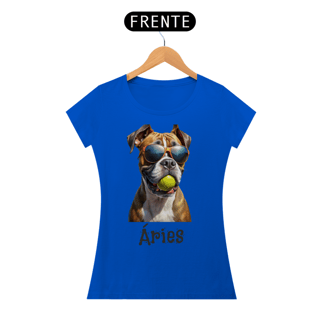 Nome do produto Camiseta feminina Boxer Áries - Coleção Signos