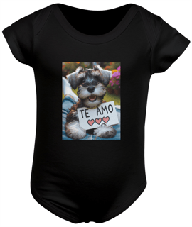 Nome do produto Body infantil schnauzer Te Amo