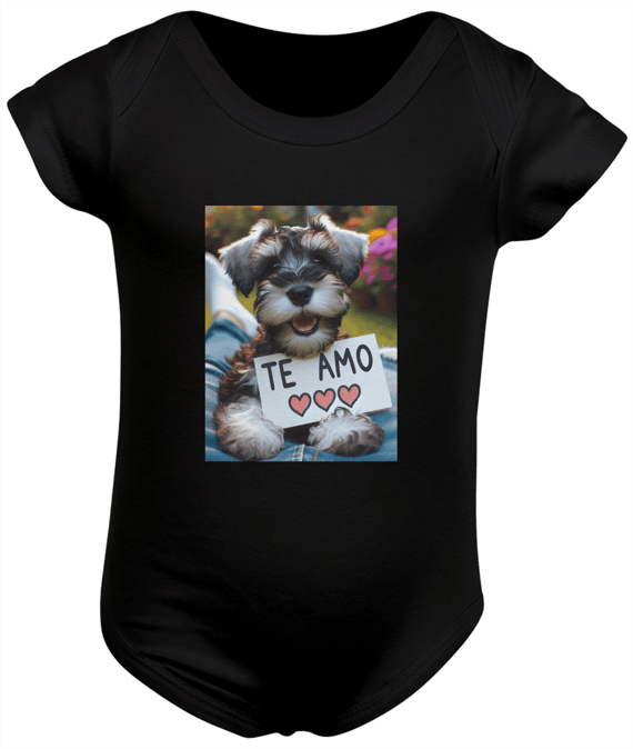 Body infantil schnauzer Te Amo