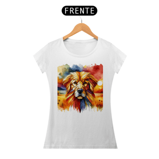 Nome do produto Camiseta feminina Golden Retriever  Aquarela