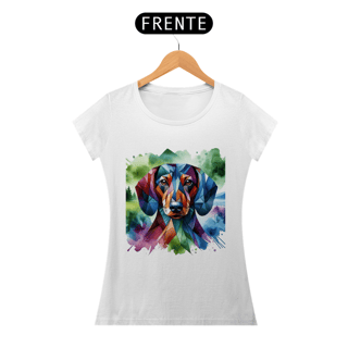 Nome do produto Camiseta baby long Dachshund (Teckel) - Arte Singular