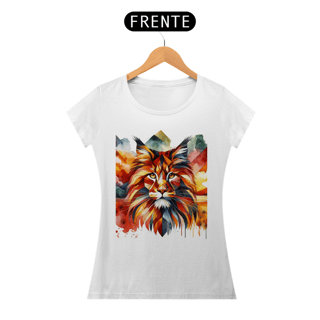 Nome do produto Camiseta baby long Maine Coon - Arte Singular