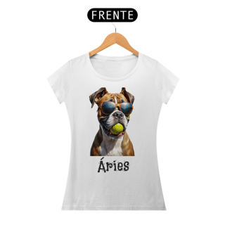 Nome do produto Camiseta feminina Boxer Áries - Coleção Signos