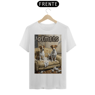 Nome do produto Camiseta masculina Jack russel Gêmes - Coleção Signos