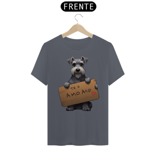 Nome do produto Camiseta masculina schnauzer  te amo