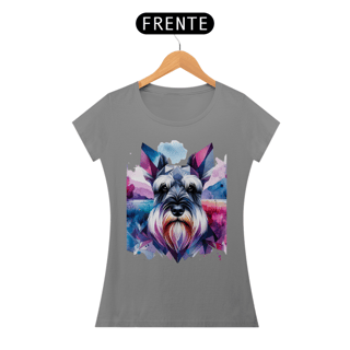 Nome do produto Camiseta Feminina Schnauzer Aquarela