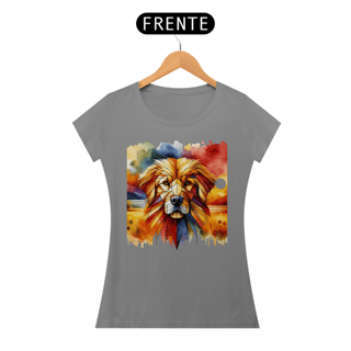 Nome do produto Camiseta feminina Golden Retriever  Aquarela