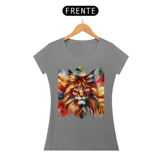 Nome do produto Camiseta baby long Maine Coon - Arte Singular