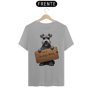 Nome do produto Camiseta masculina schnauzer  te amo