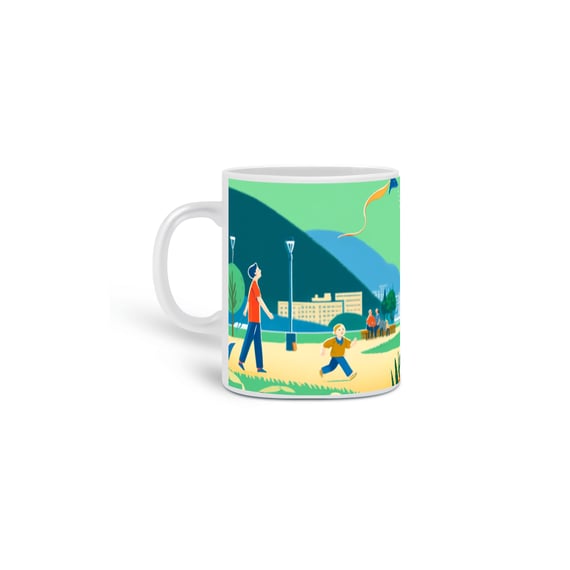 Caneca brincando no parque - Arte Singular