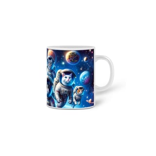 Nome do produto Caneca gatos astronautas - Moda Perro