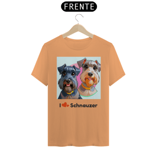 Nome do produto Camiseta Estonada Eu amo Schnauzer - Arte Singular