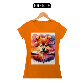 Nome do produto Camiseta feminina Lulu da Pomerânia - Coleção Aquarela