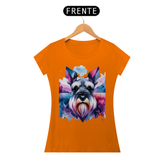 Nome do produto Camiseta Feminina Schnauzer Aquarela
