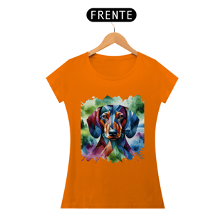 Nome do produto Camiseta baby long Dachshund (Teckel) - Arte Singular