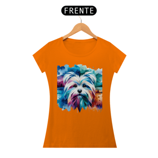Nome do produto Camiseta baby long Maltês - Arte Singular