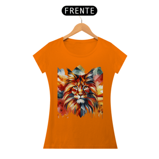 Nome do produto Camiseta baby long Maine Coon - Arte Singular
