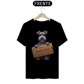 Nome do produto Camiseta masculina schnauzer  te amo