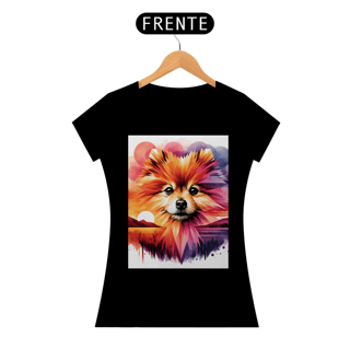 Nome do produto Camiseta feminina Lulu da Pomerânia - Coleção Aquarela