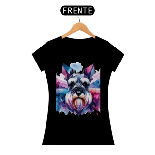 Nome do produto Camiseta Feminina Schnauzer Aquarela