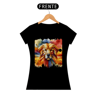 Nome do produto Camiseta feminina Golden Retriever  Aquarela
