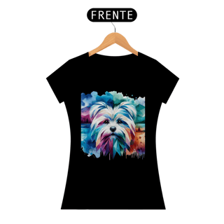 Nome do produto Camiseta baby long Maltês - Arte Singular