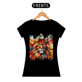 Nome do produto Camiseta baby long Maine Coon - Arte Singular