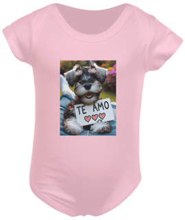 Nome do produto Body infantil schnauzer Te Amo