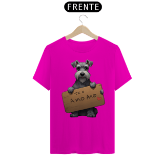 Nome do produto Camiseta masculina schnauzer  te amo
