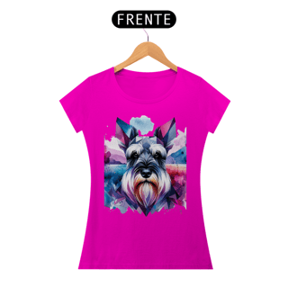 Nome do produto Camiseta Feminina Schnauzer Aquarela