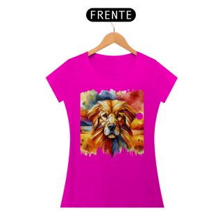 Nome do produto Camiseta feminina Golden Retriever  Aquarela