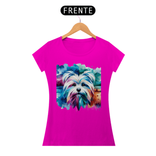 Nome do produto Camiseta baby long Maltês - Arte Singular