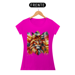 Nome do produto Camiseta baby long Maine Coon - Arte Singular