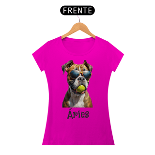 Nome do produto Camiseta feminina Boxer Áries - Coleção Signos