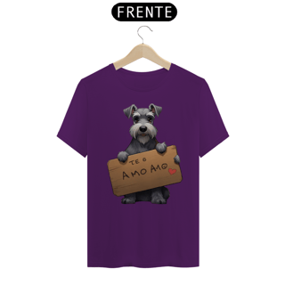 Nome do produto Camiseta masculina schnauzer  te amo