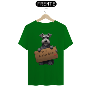 Nome do produto Camiseta masculina schnauzer  te amo